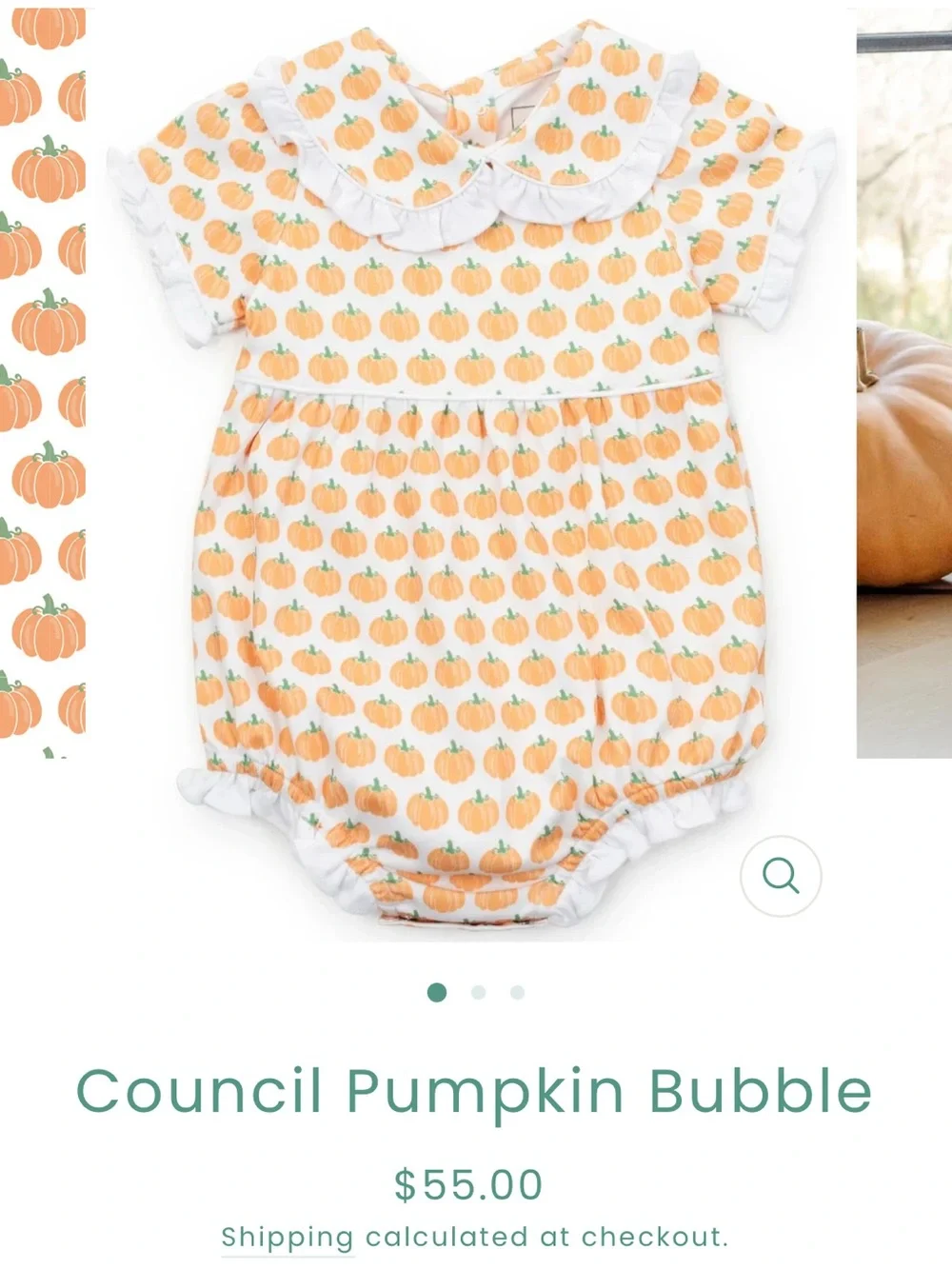 NWOT Lila and Hayes Council Pumpkin Bubble